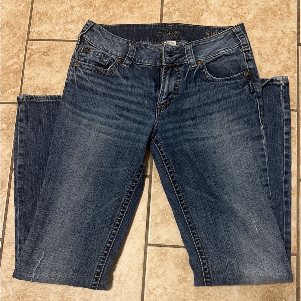 Silver Jeans Straight Leg Women’s Jeans - Dark Wash Blue